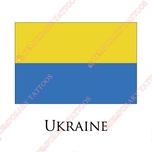 Ukraine flag Customize Temporary Tattoos Stickers NO.2009